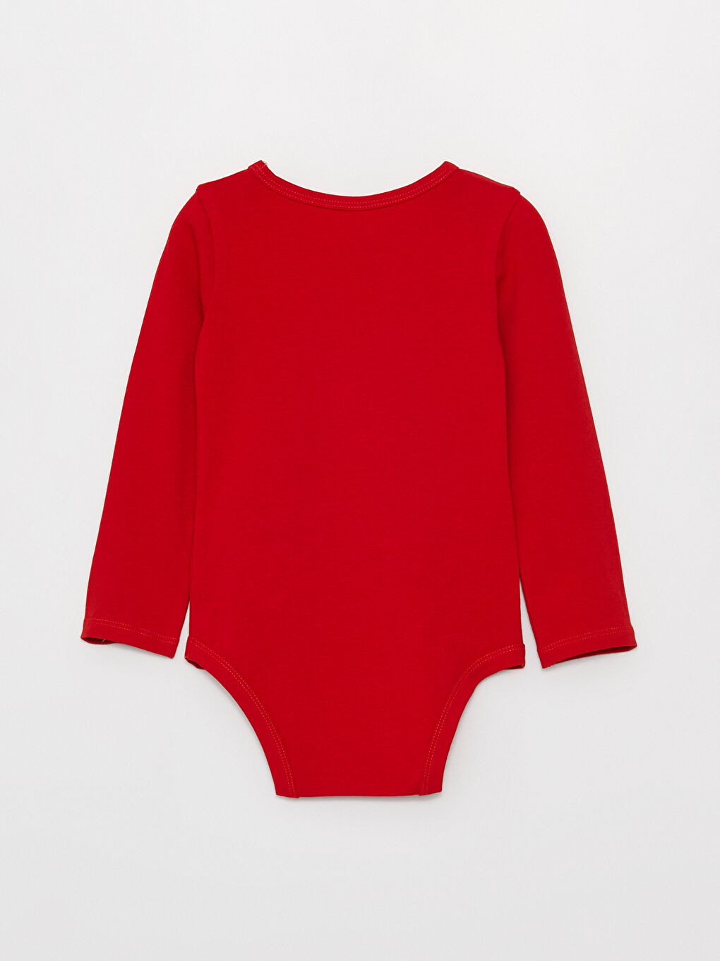 Kırmızı Bisiklet Yaka Uzun Kollu Baskılı Erkek Bebek Çıtçıtlı Body-2