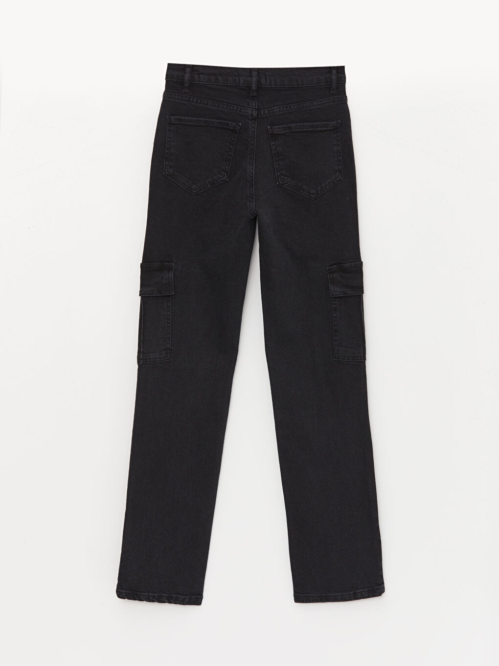 LCW Jeans Siyah Straight Kadın Kargo Jean Pantolon - 7