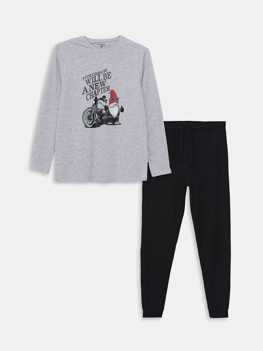 Ерлерге арналған жаңа жылдық тақырыптағы стандартты пішімдегі пижама жинағы-5