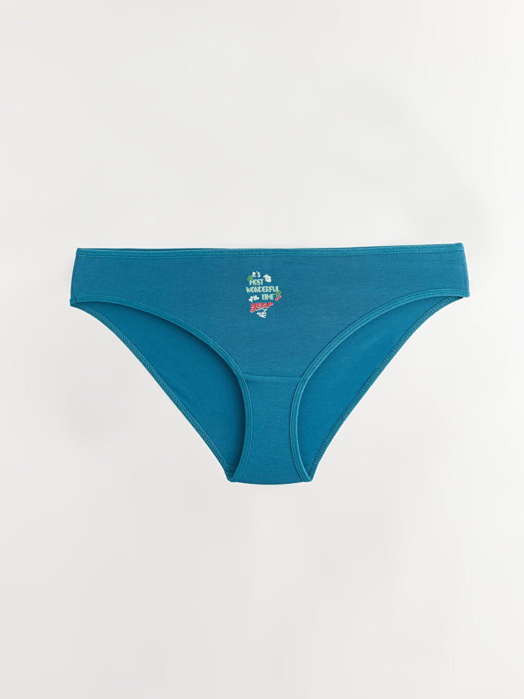 Petrol Yılbaşı Temalı Bikini Külot