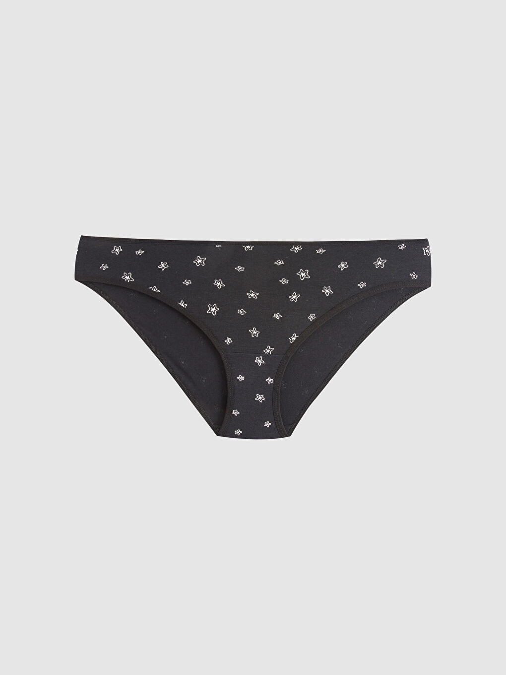 Siyah Baskılı Bikini Külot