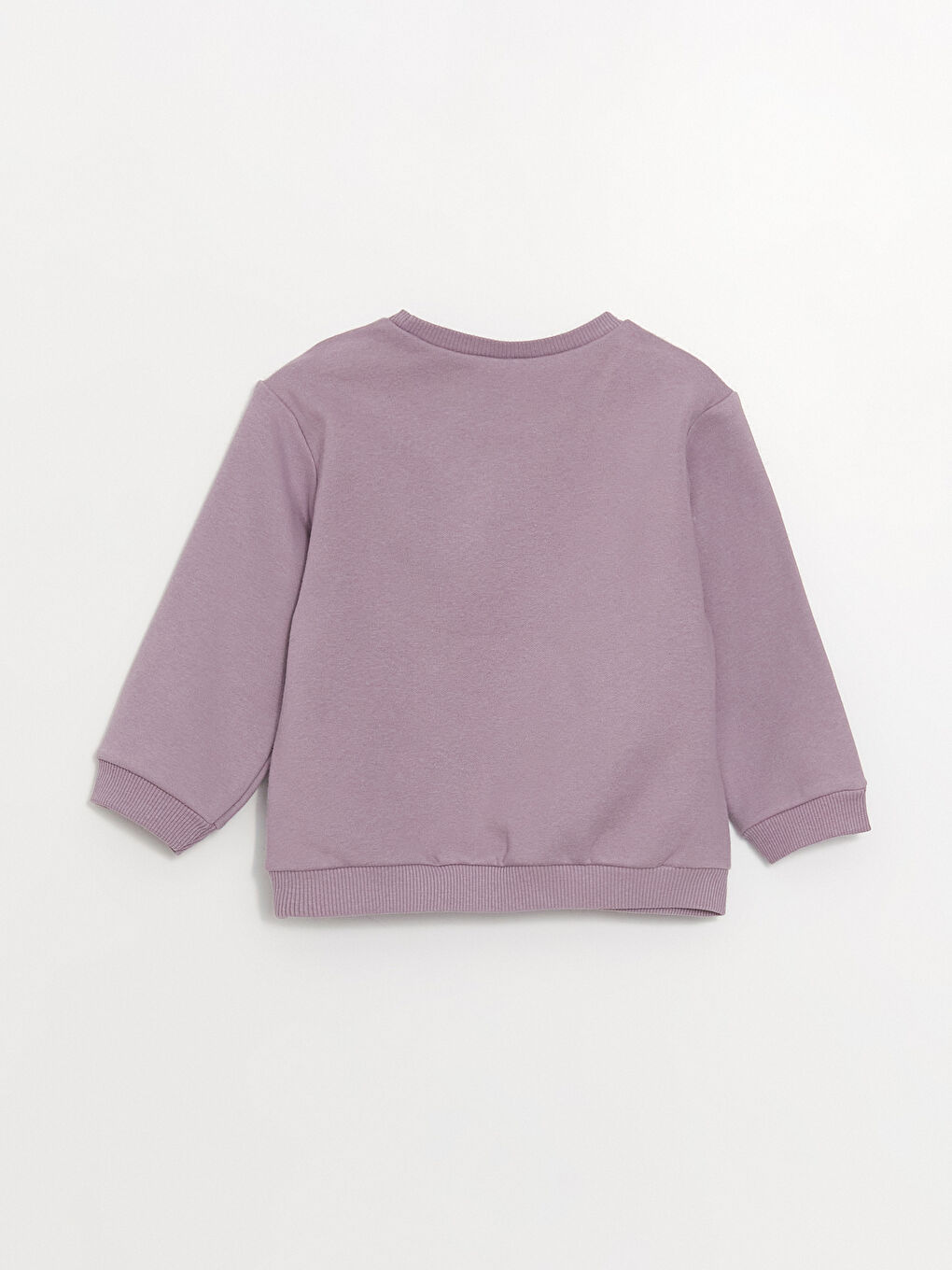 LCW baby Lila Bisiklet Yaka Baskılı Kız Bebek Sweatshirt - 2