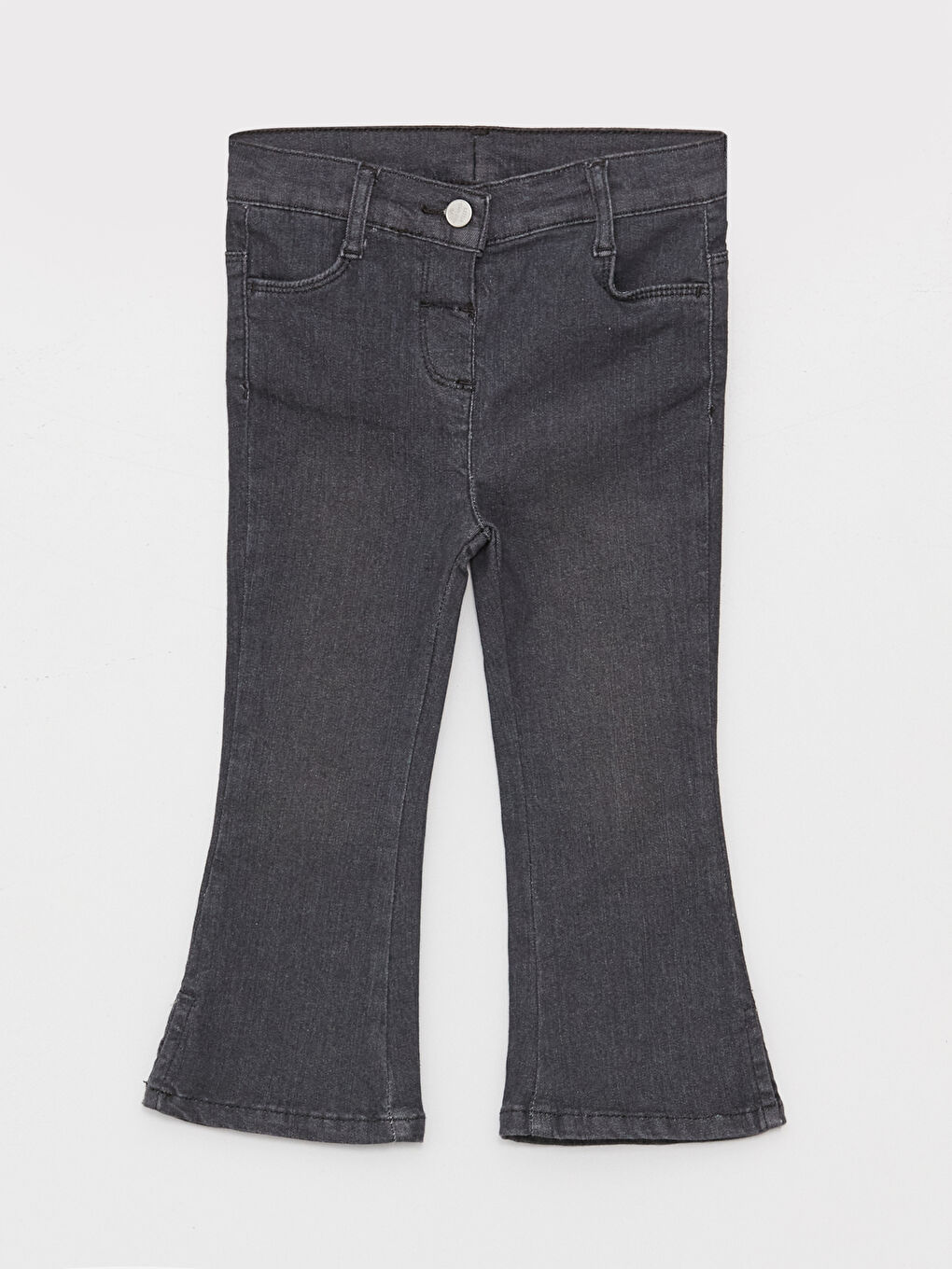 Flared Leg Baby Girl Jean Trousers-2