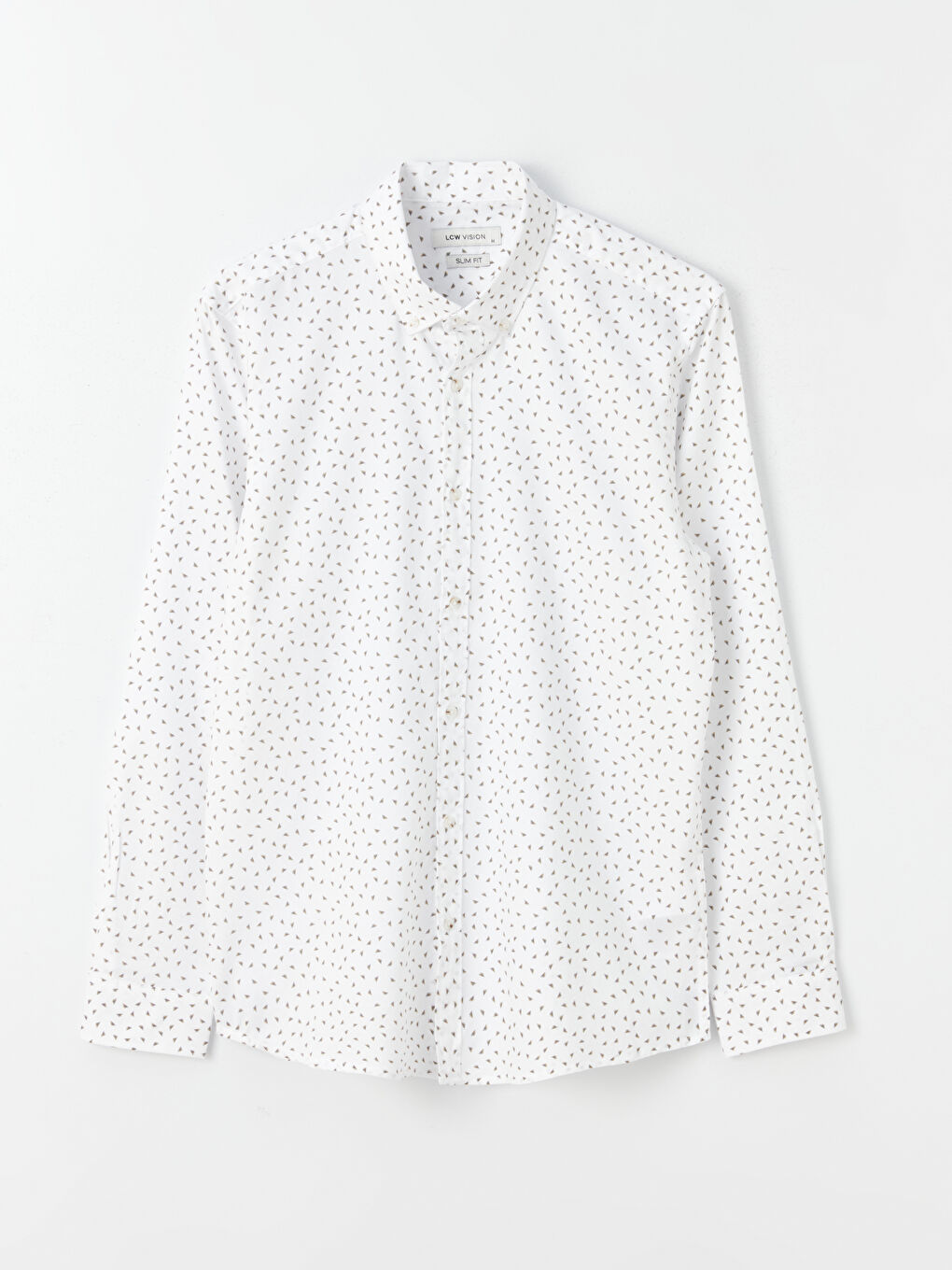 LCW Vision Slim Fit Uzun Kollu Desenli Erkek Gömlek -W3EH96Z8-Q6K