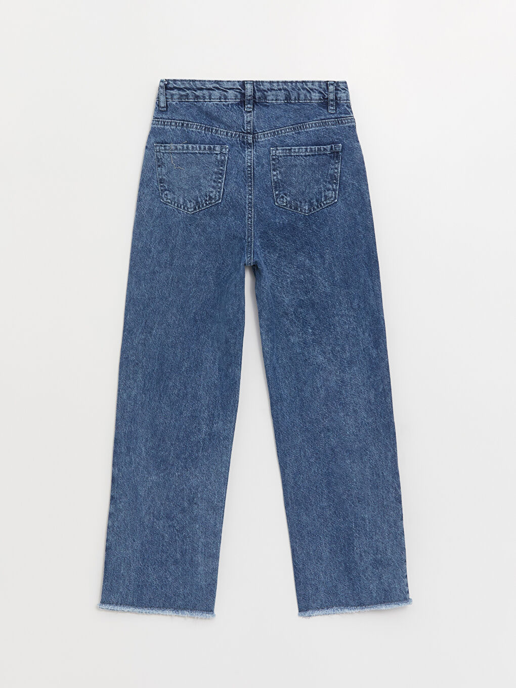 Mavi Wideleg Kız Çocuk Jean Pantolon-1