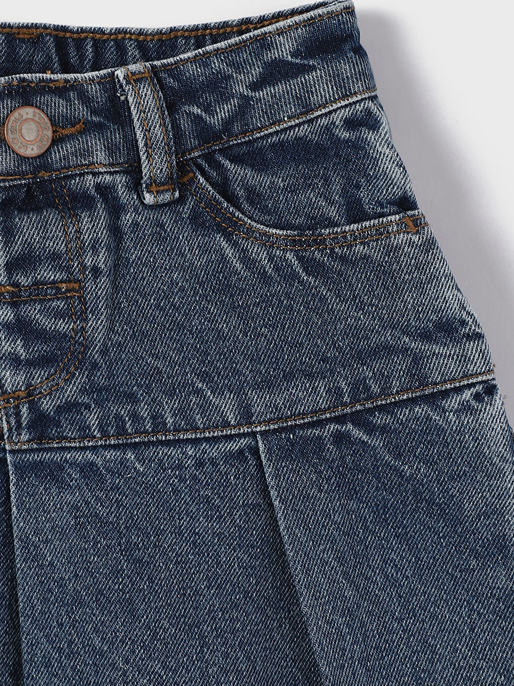 تنورة جينز بناتي بسيطة-2