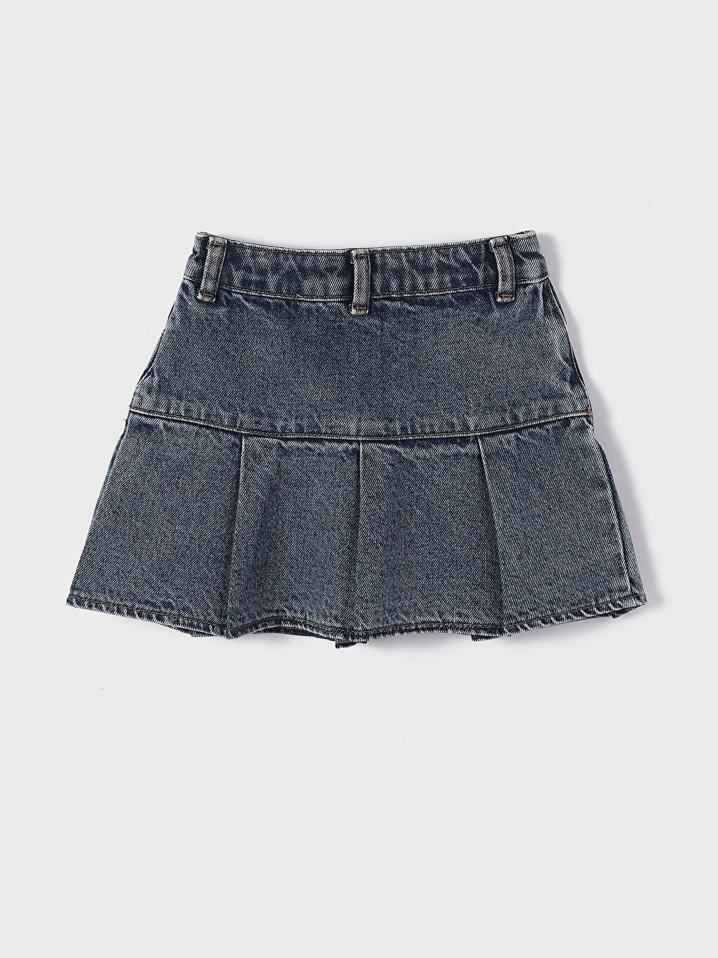 تنورة جينز بناتي بسيطة-1