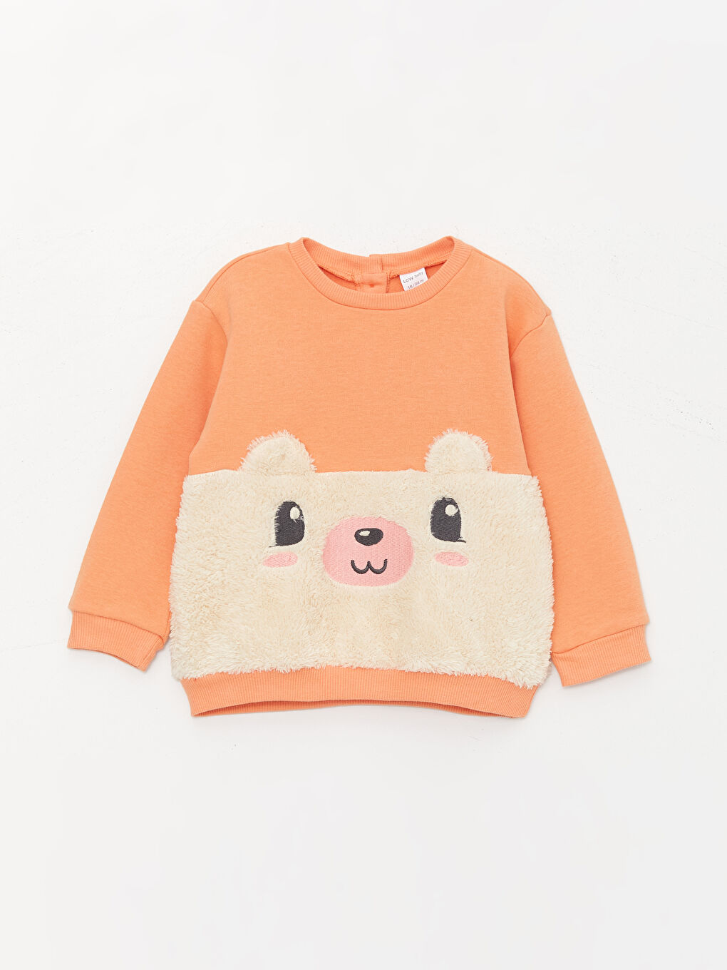 LCW baby Açık Mercan Bisiklet Yaka Kız Bebek Sweatshirt ve Eşofman Alt 2'li - 1