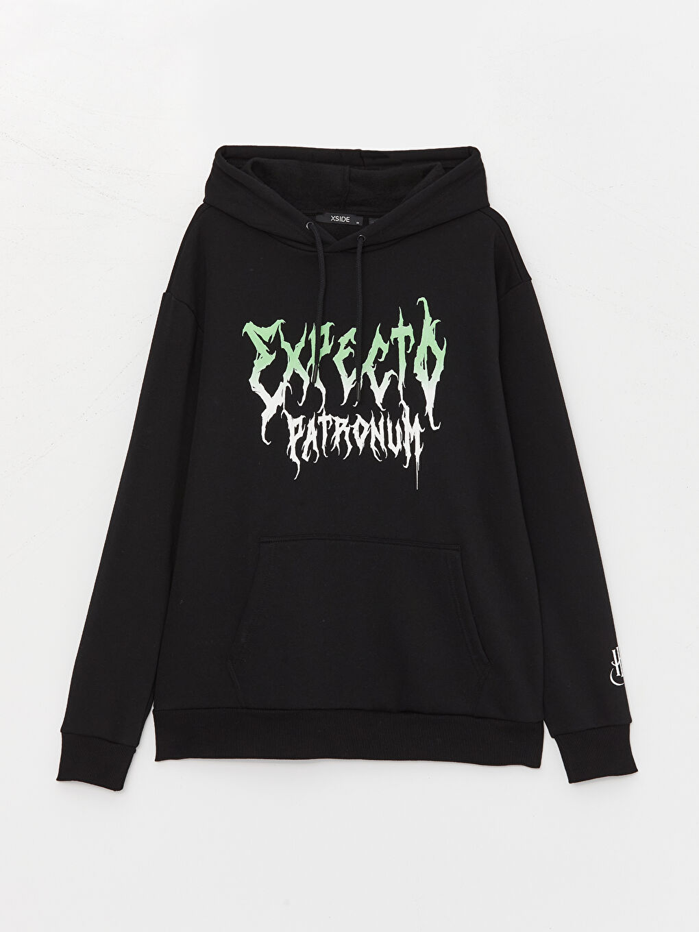 XSIDE Siyah Uzun Kollu Baskılı Erkek Hoodie - 5