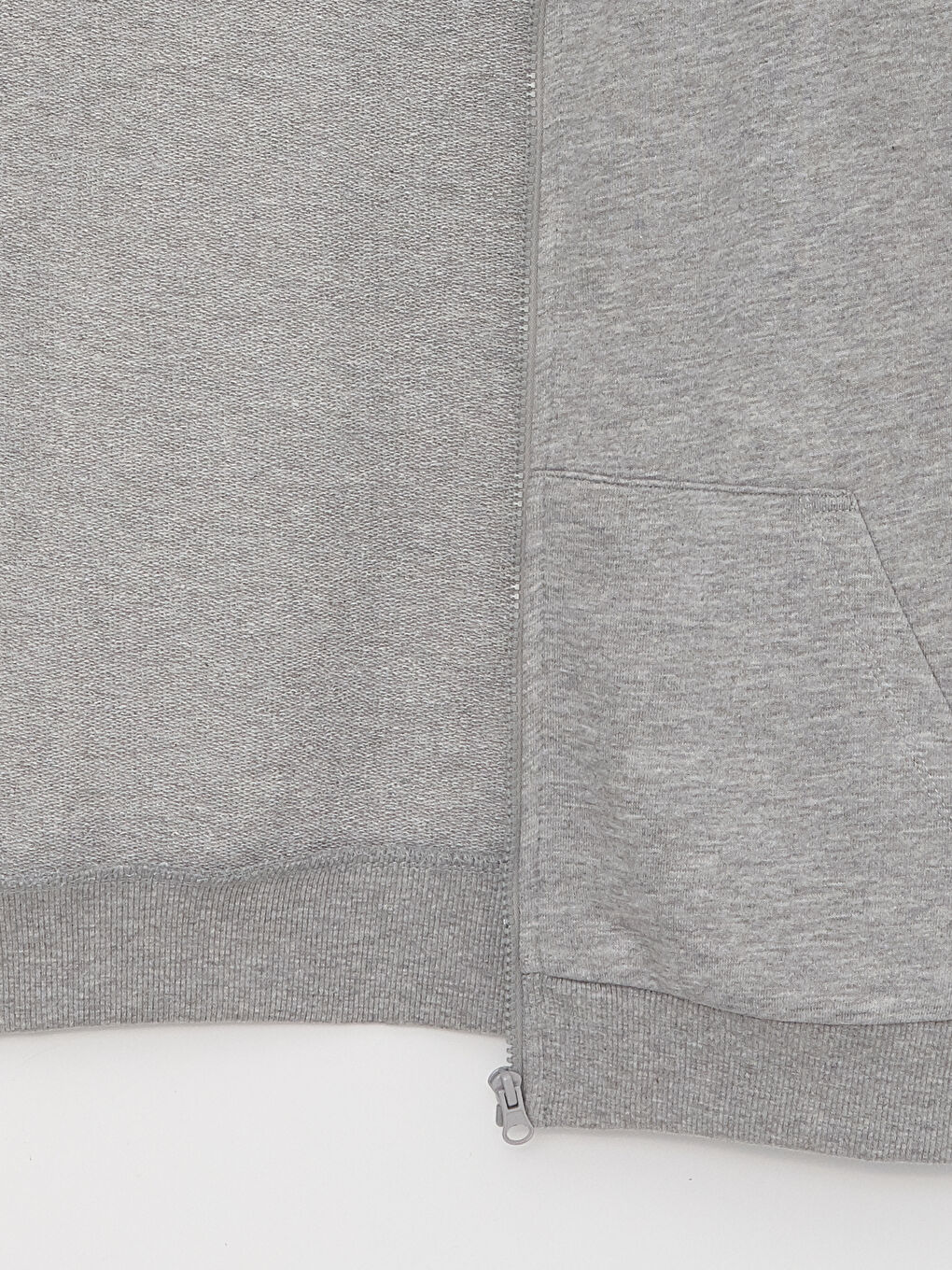 Gri Kapüşonlu Baskılı Uzun Kollu Oversize Kadın Spor Hırka-7