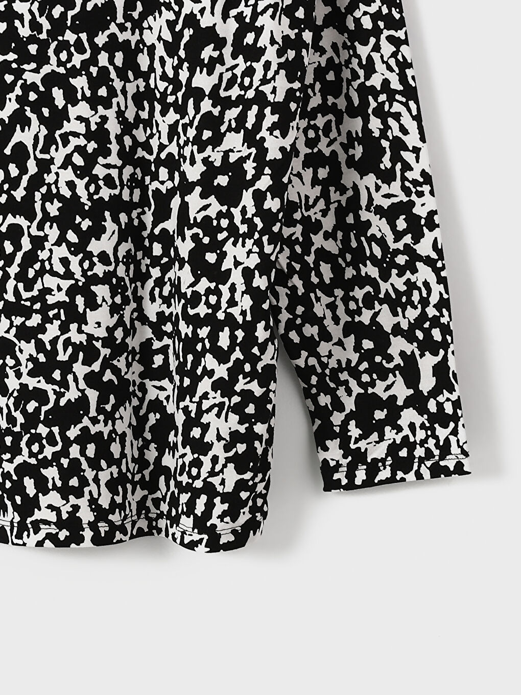 Crew Neck Patterned Long Sleeve Women's T-Shirt-8