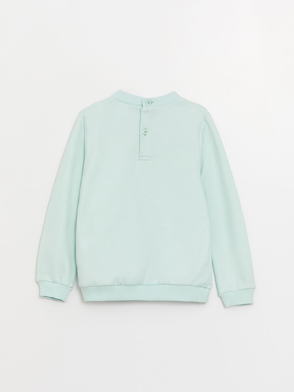 Yeşil Bisiklet Yaka Uzun Kollu Kız Bebek Sweatshirt ve Pantolon 2'li Takım-2