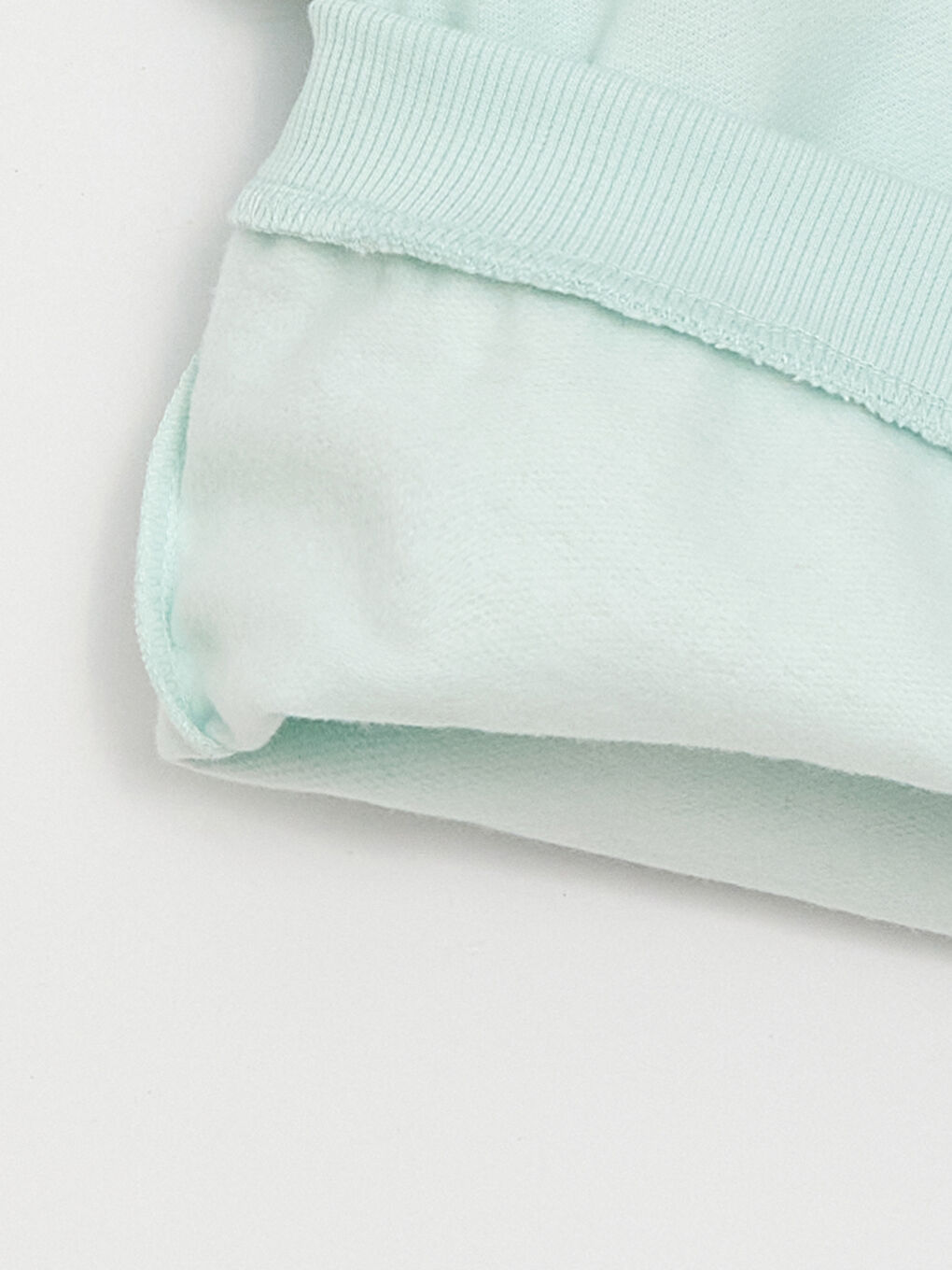 Yeşil Bisiklet Yaka Uzun Kollu Kız Bebek Sweatshirt ve Pantolon 2'li Takım-5