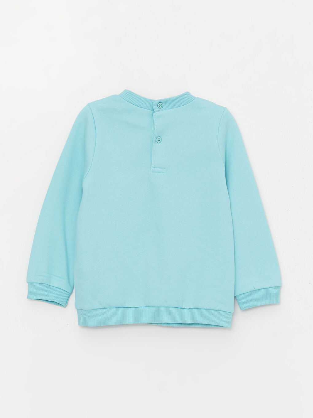 Turkuaz Bisiklet Yaka Uzun Kollu Kız Bebek Sweatshirt ve Pantolon 2'li Takım-2