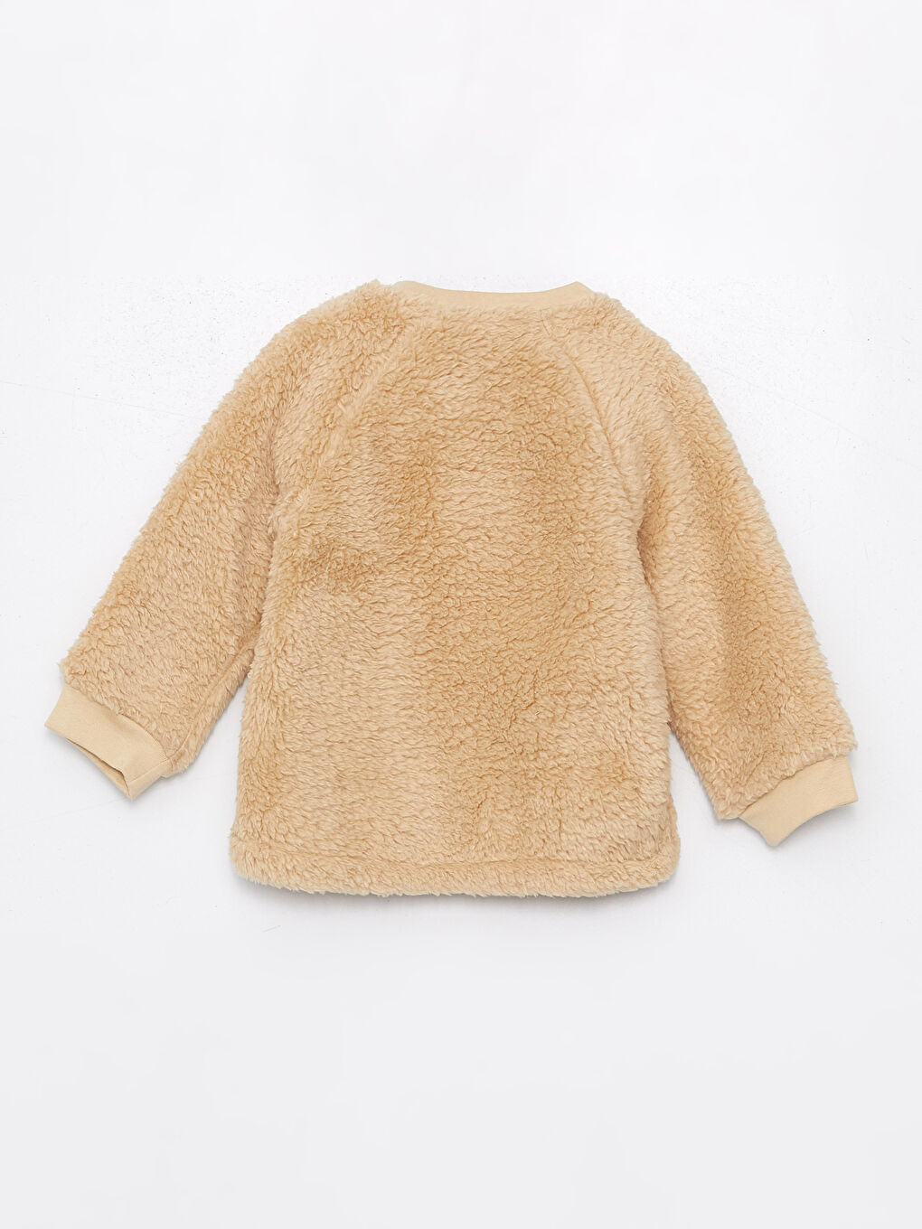 Crew Neck Long Sleeve Baby Boy Plush Cardigan and Trousers 2-Pack Set-2