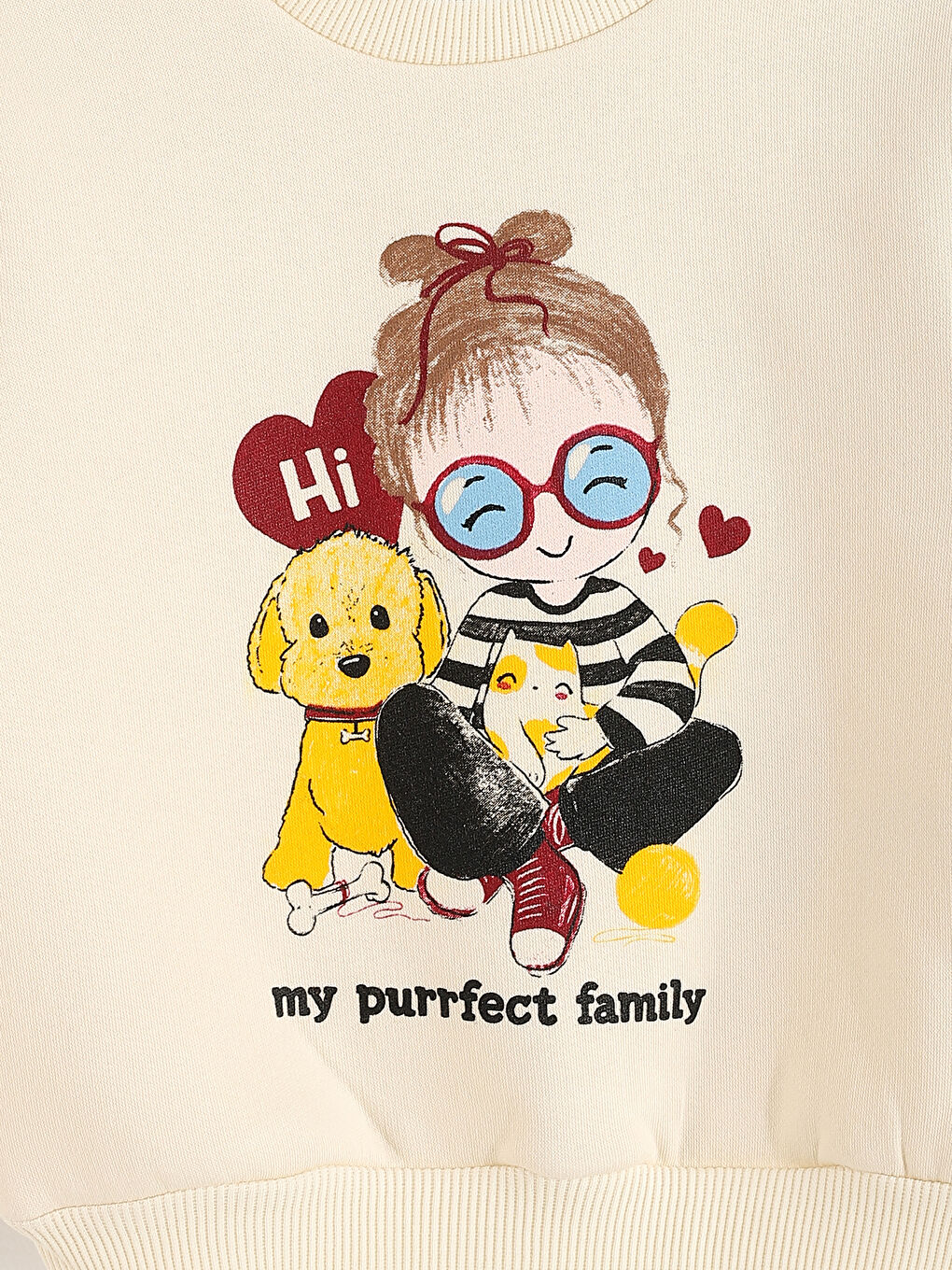 Crew Neck Printed Baby Girl Sweatshirt and Pants-14