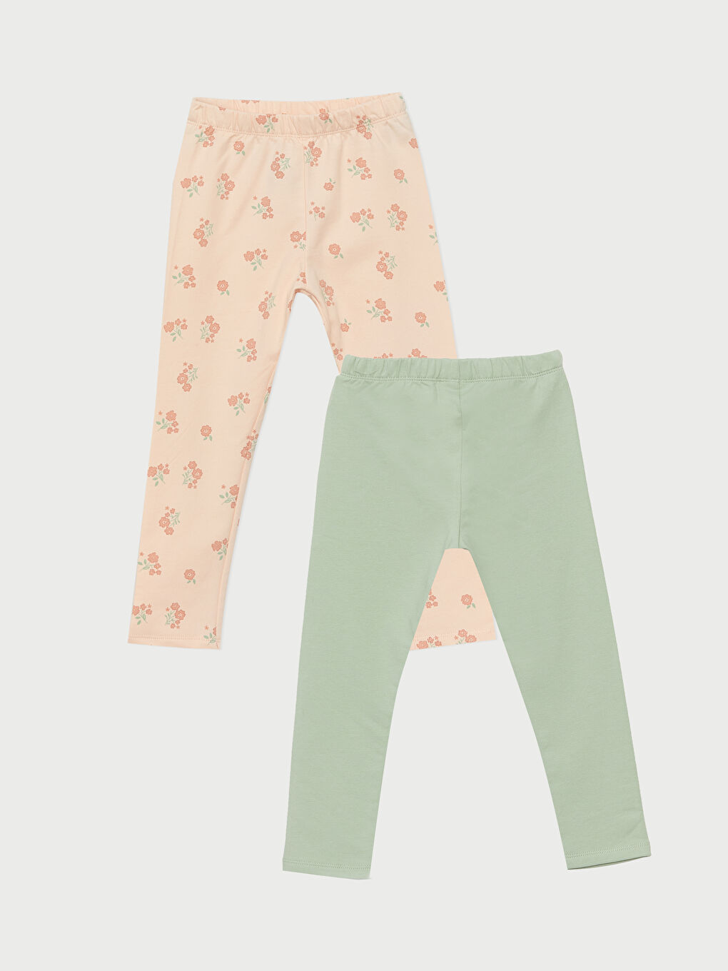 Elasticated Waist Baby Girls' Leggings 2 Pack