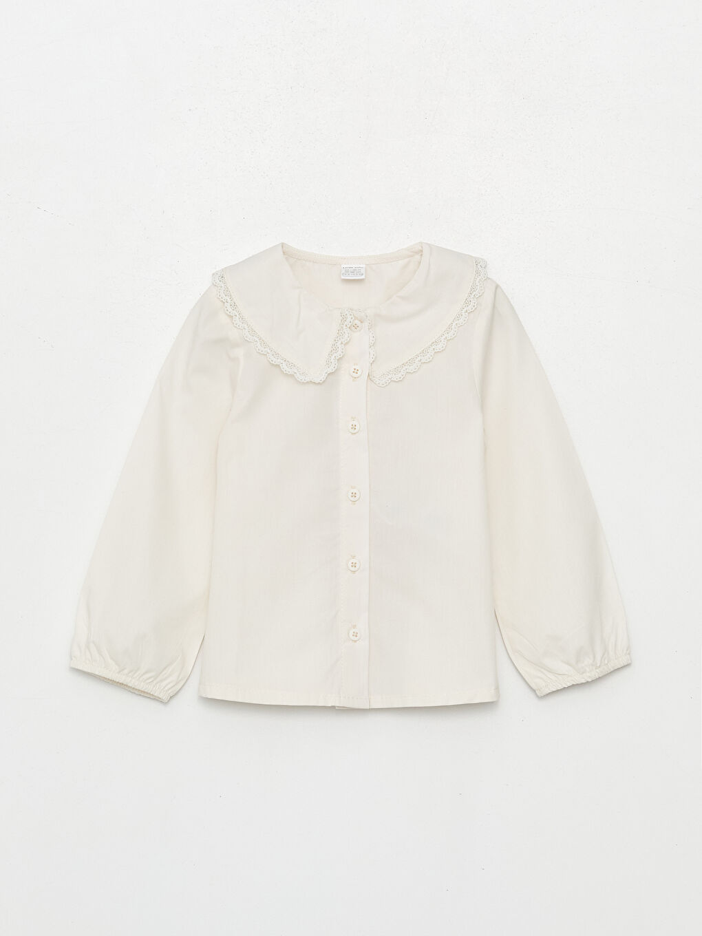 Ekru Bebe Yaka Kız Bebek Gömlek-3