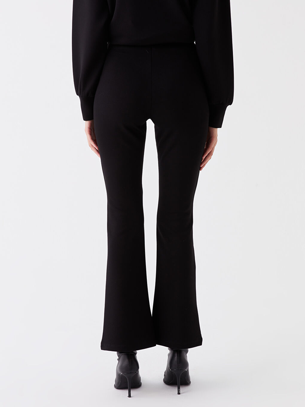 Pantalon de Survêtement pour Femmes Évasé Espagnol à Taille Élastique en Verrouillage-3