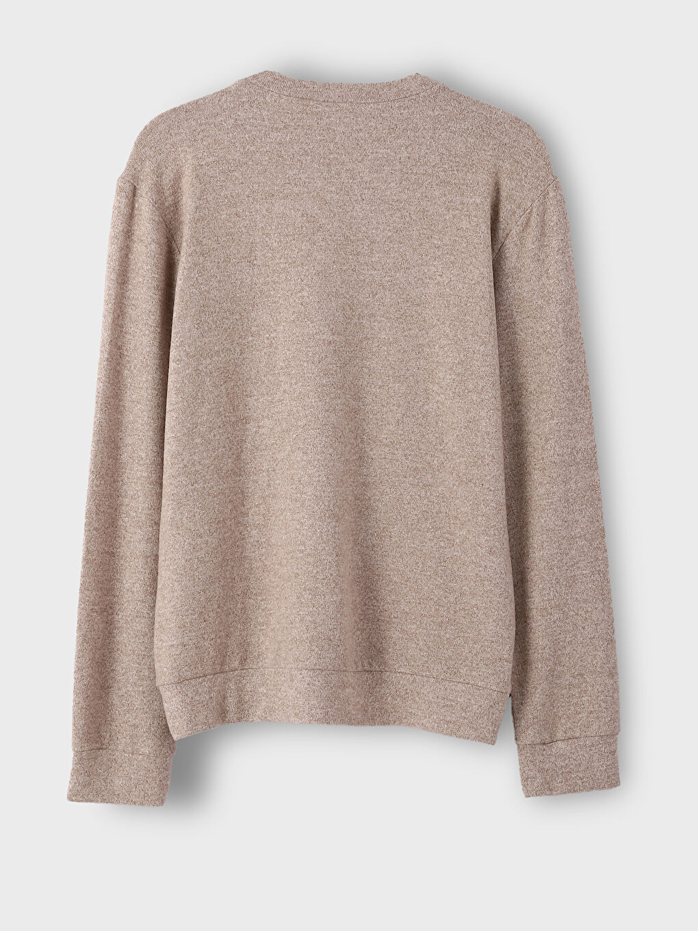 كنزة صوفية برقبة دائرية وكم طويل للرجال من قماش التريكو-1