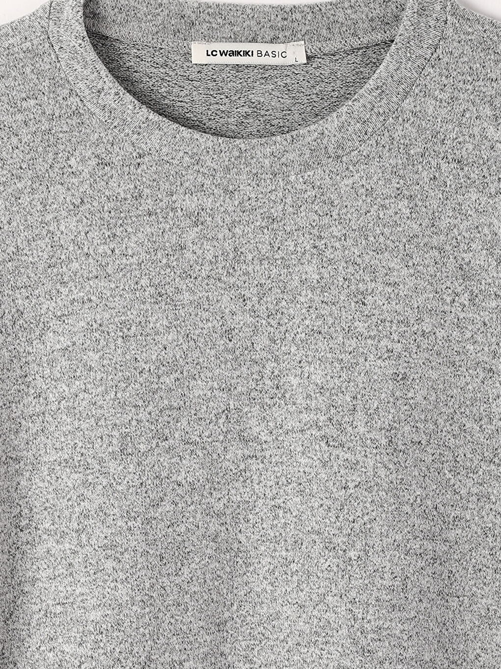 Crew Neck Long Sleeve Men's Tricot Sweater-2