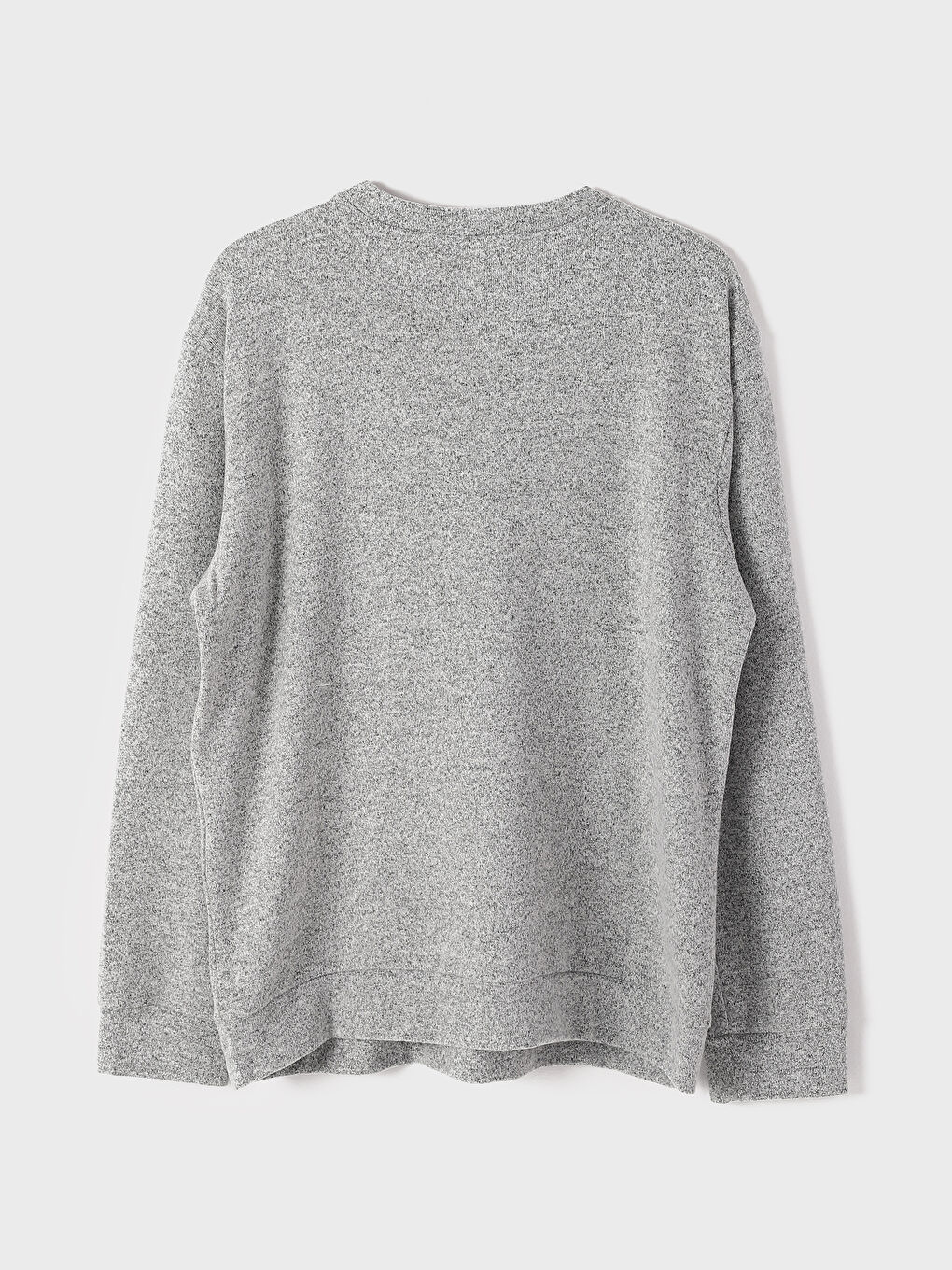 Crew Neck Long Sleeve Men's Tricot Sweater-3