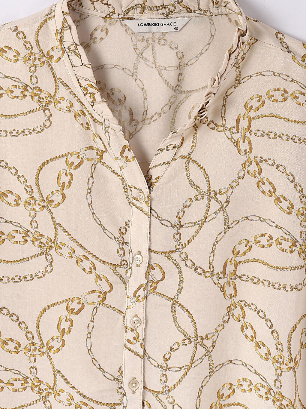 Patterned Long Sleeve Women's  Shirt-2