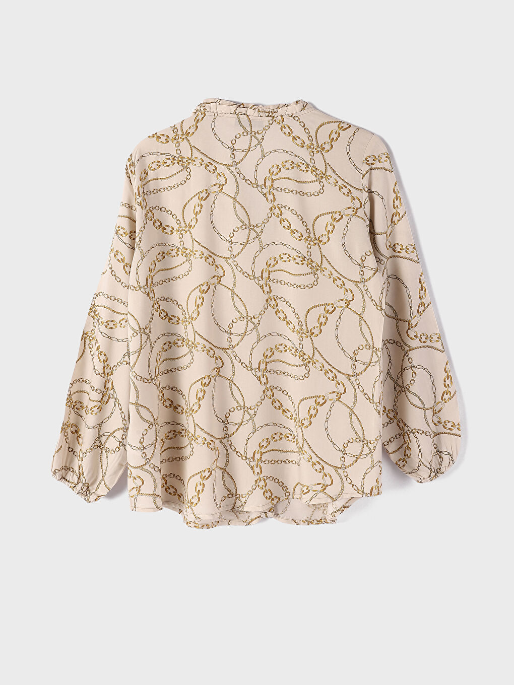 Patterned Long Sleeve Women's  Shirt-1