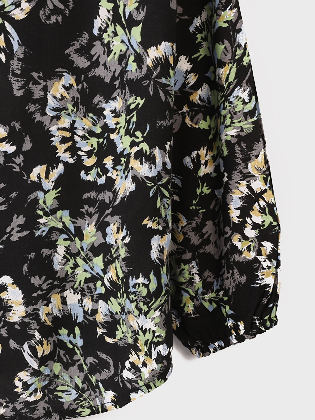Women's Floral Shirt with Grandad Collar-1
