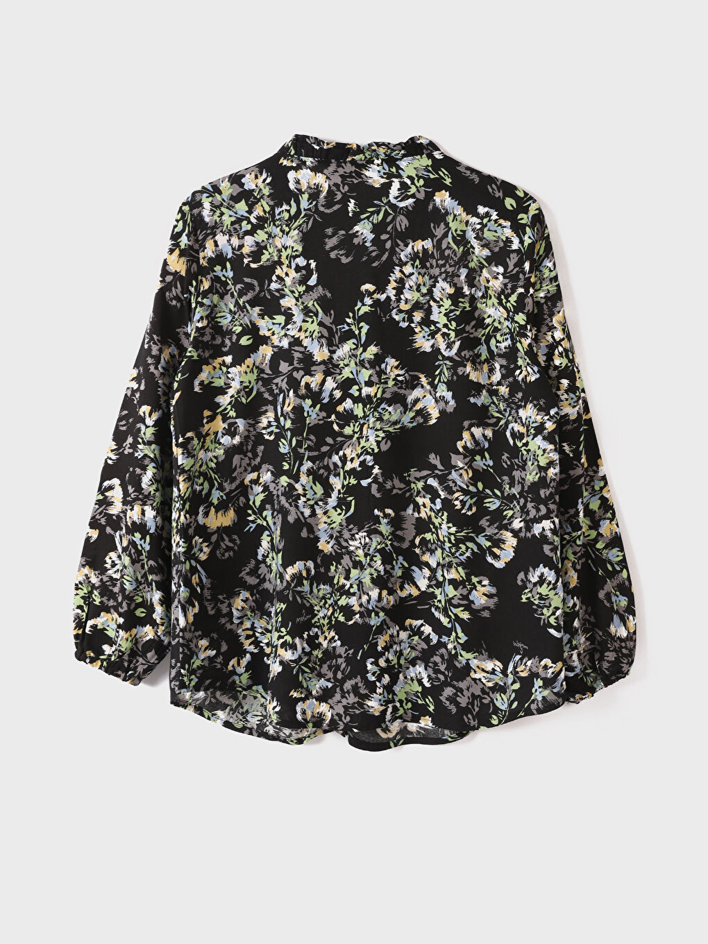 Women's Floral Shirt with Grandad Collar-3