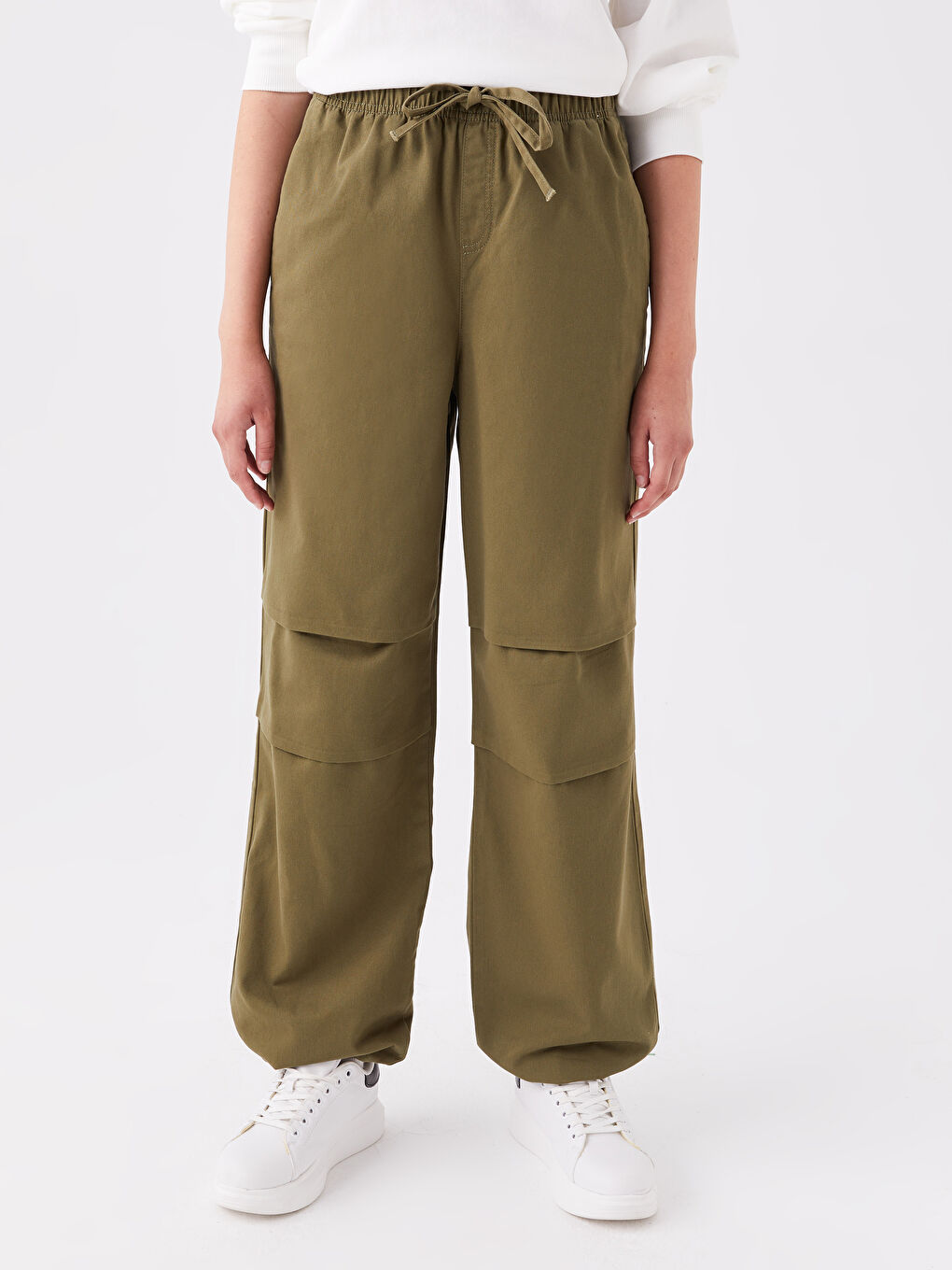 LCW Vision Elasticated Waist Relaxed Fit Women's Trousers -W3EN69Z8-H1Z
