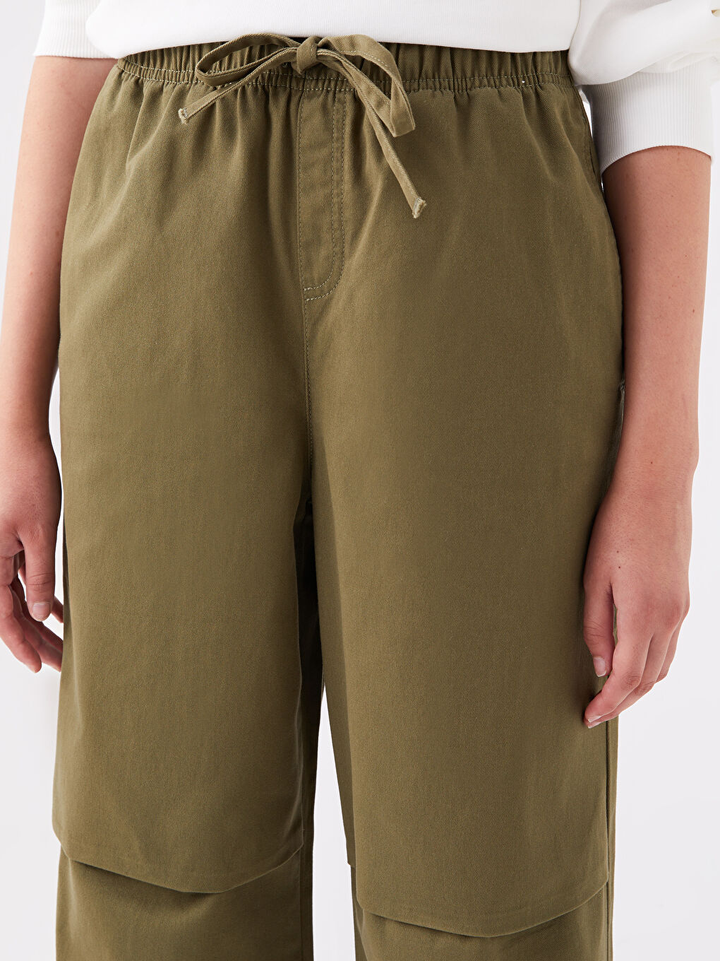 LCW Vision Elasticated Waist Relaxed Fit Women's Trousers -W3EN69Z8-H1Z