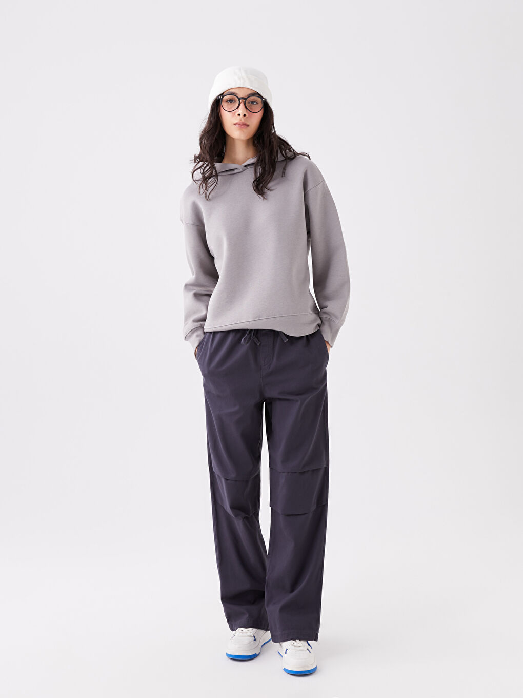 LCW Vision Elasticated Waist Relaxed Fit Women's Trousers -W3EN69Z8-HKG