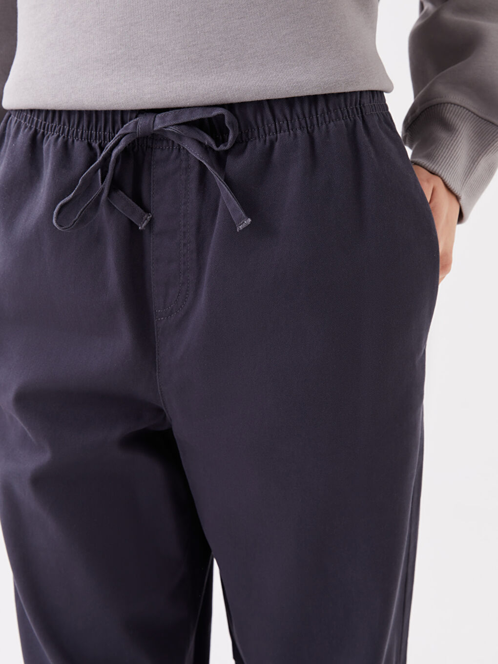 LCW Vision Elasticated Waist Relaxed Fit Women's Trousers -W3EN69Z8-HKG