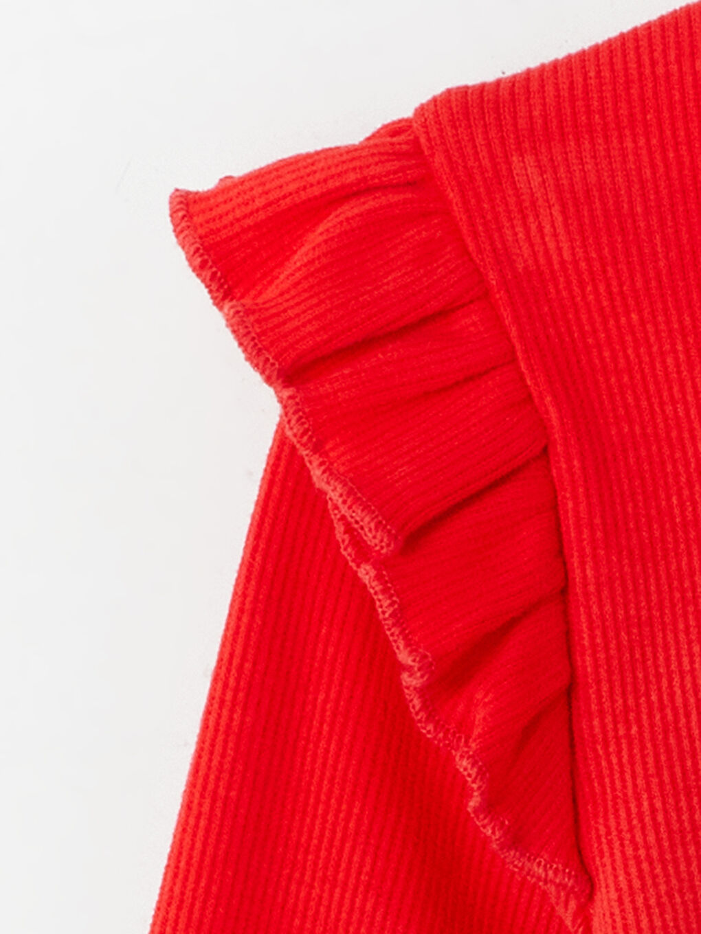 Ekru Bisiklet Yaka Uzun Kollu Kız Bebek Tişört 3'lü-3