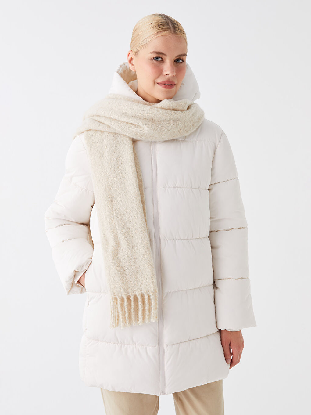 Plain Fringed Women's Scarf