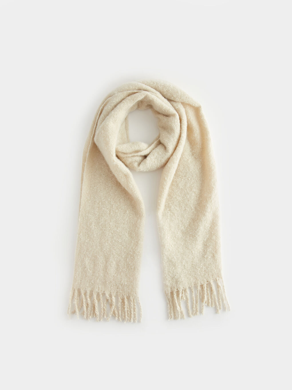Plain Fringed Women's Scarf-2