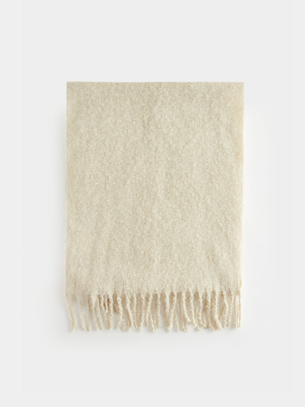 Plain Fringed Women's Scarf-3