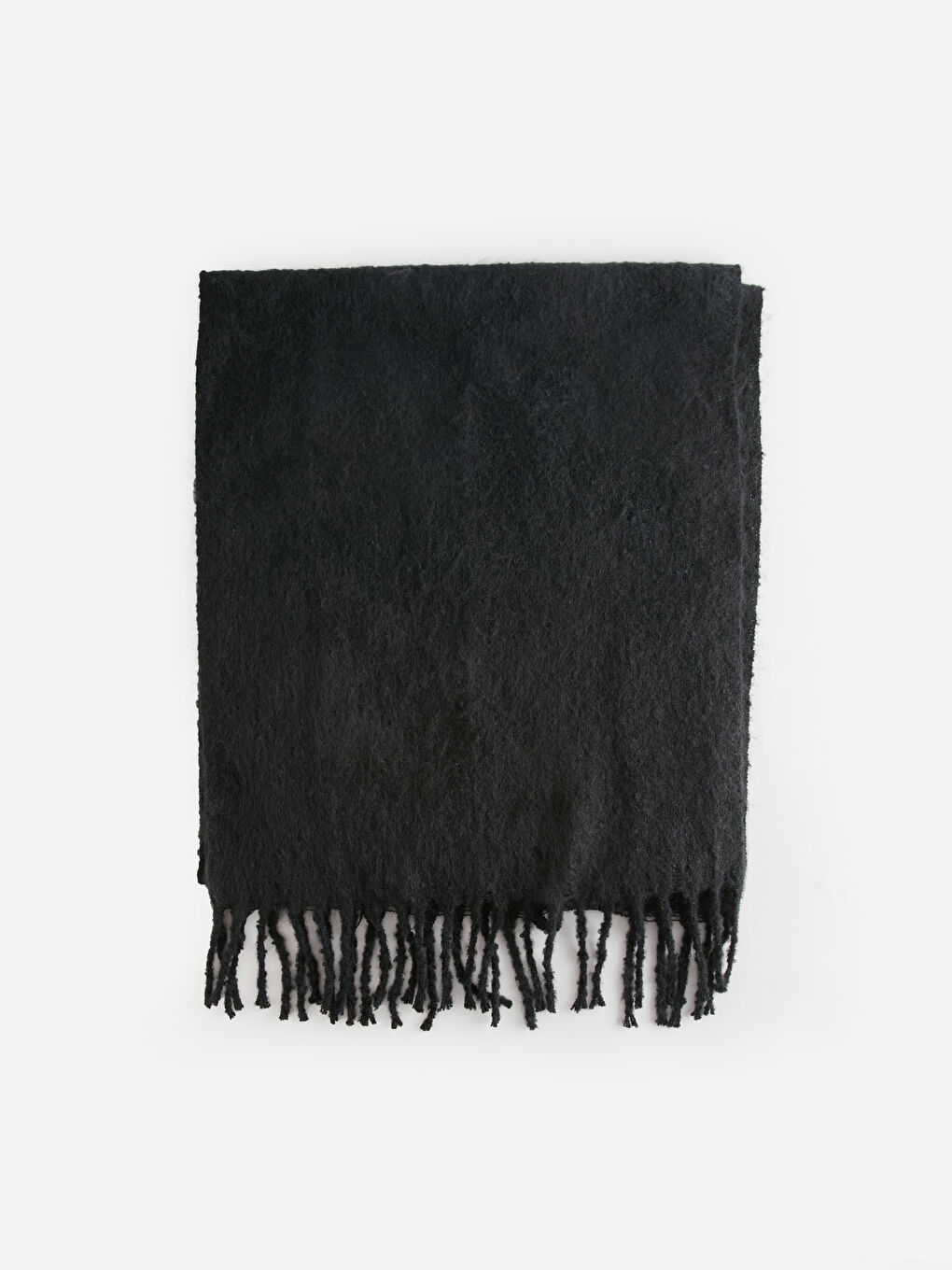 Однотонный шарф с бахромой для женщин-3