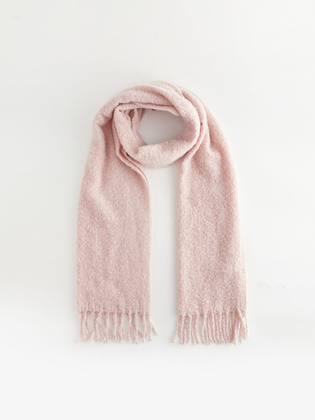 Eșarfă Simplă cu Franjuri pentru Femei-2