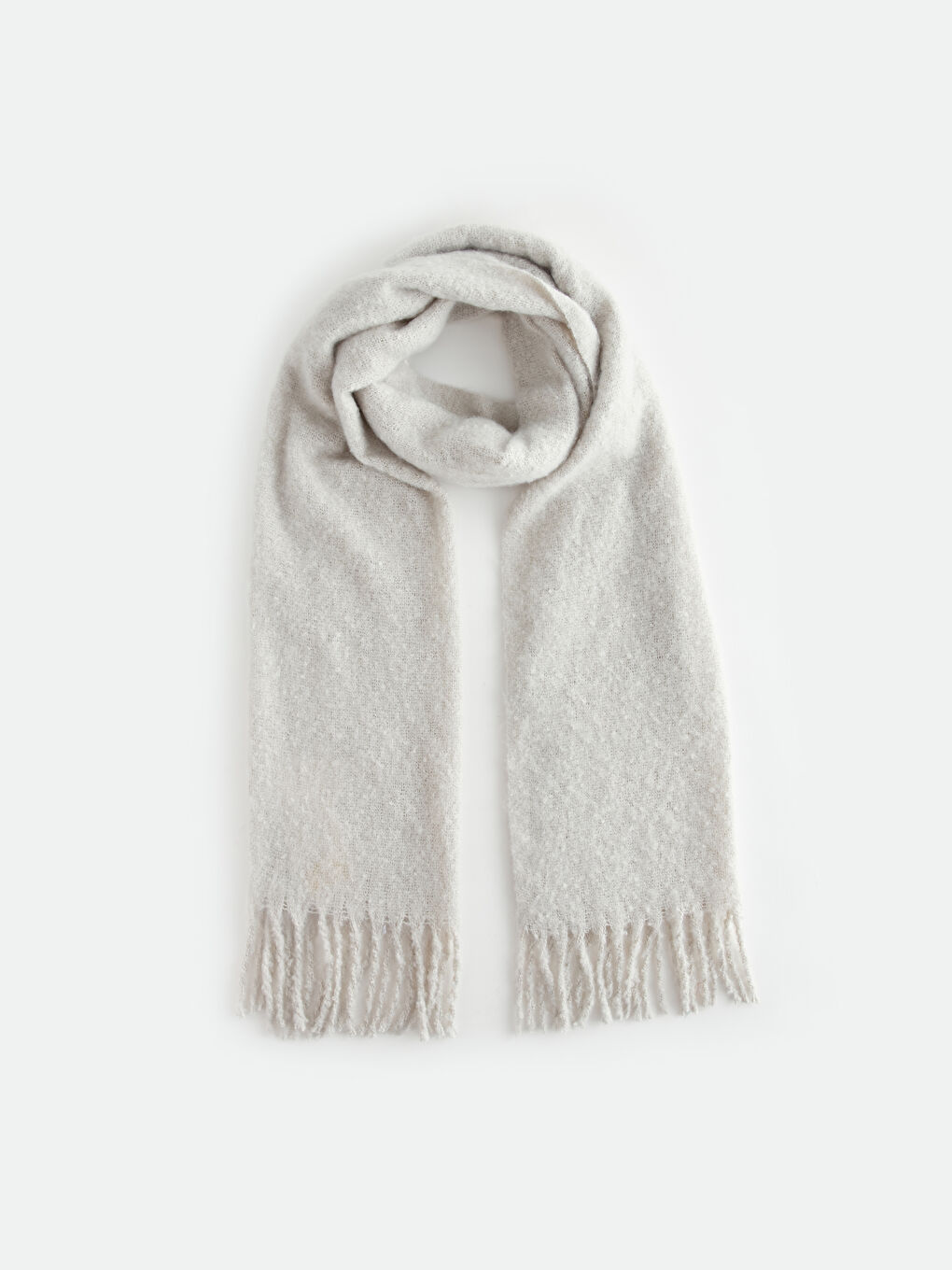 Plain Fringed Women's Scarf-3