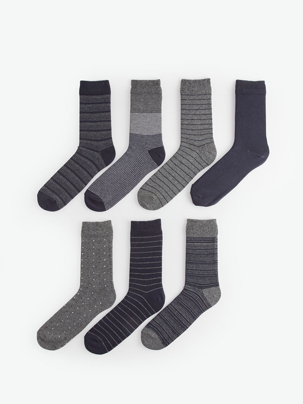 Striped Men's Ankle Socks 7 Pack