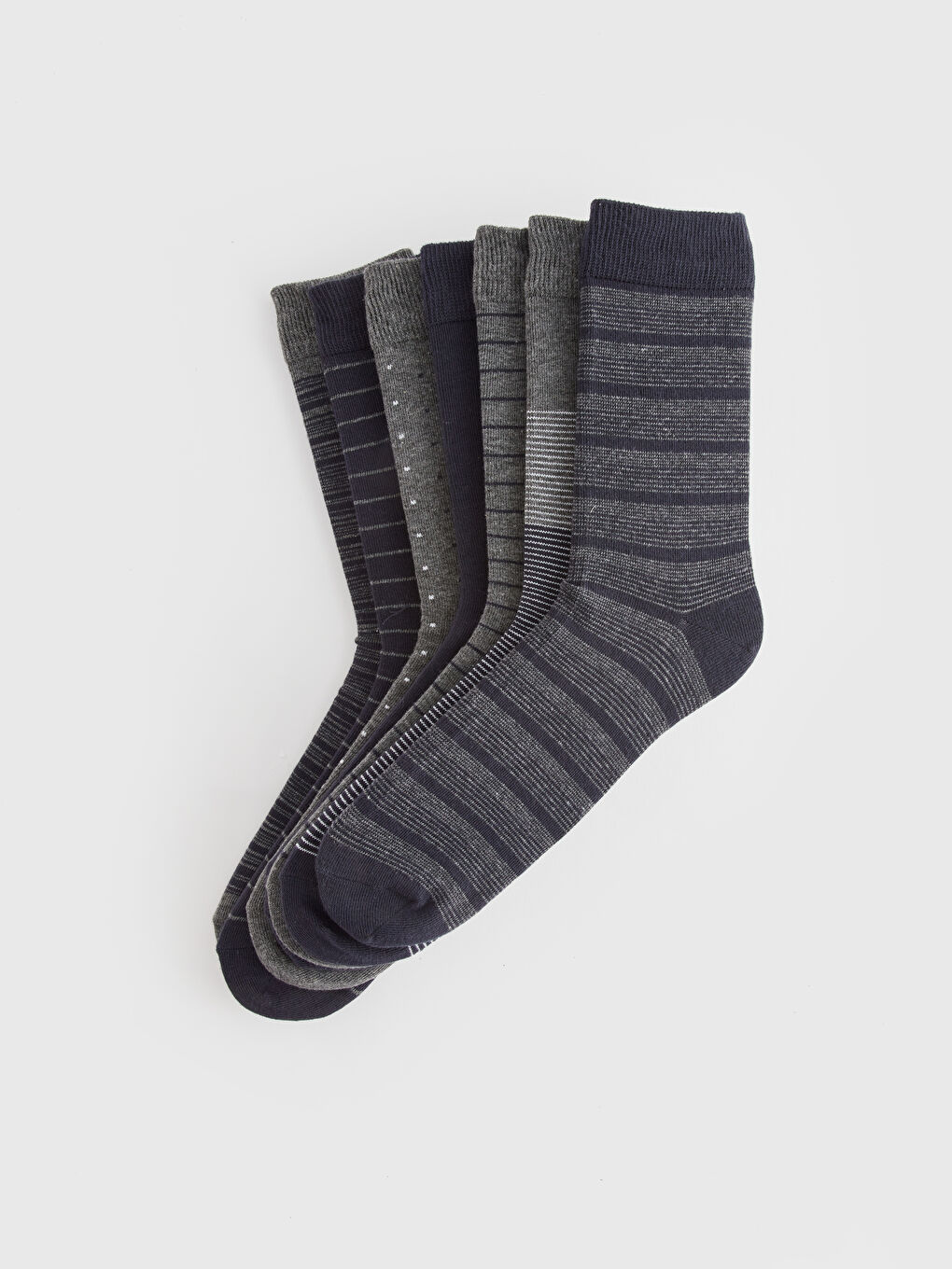 Striped Men's Ankle Socks 7 Pack-1