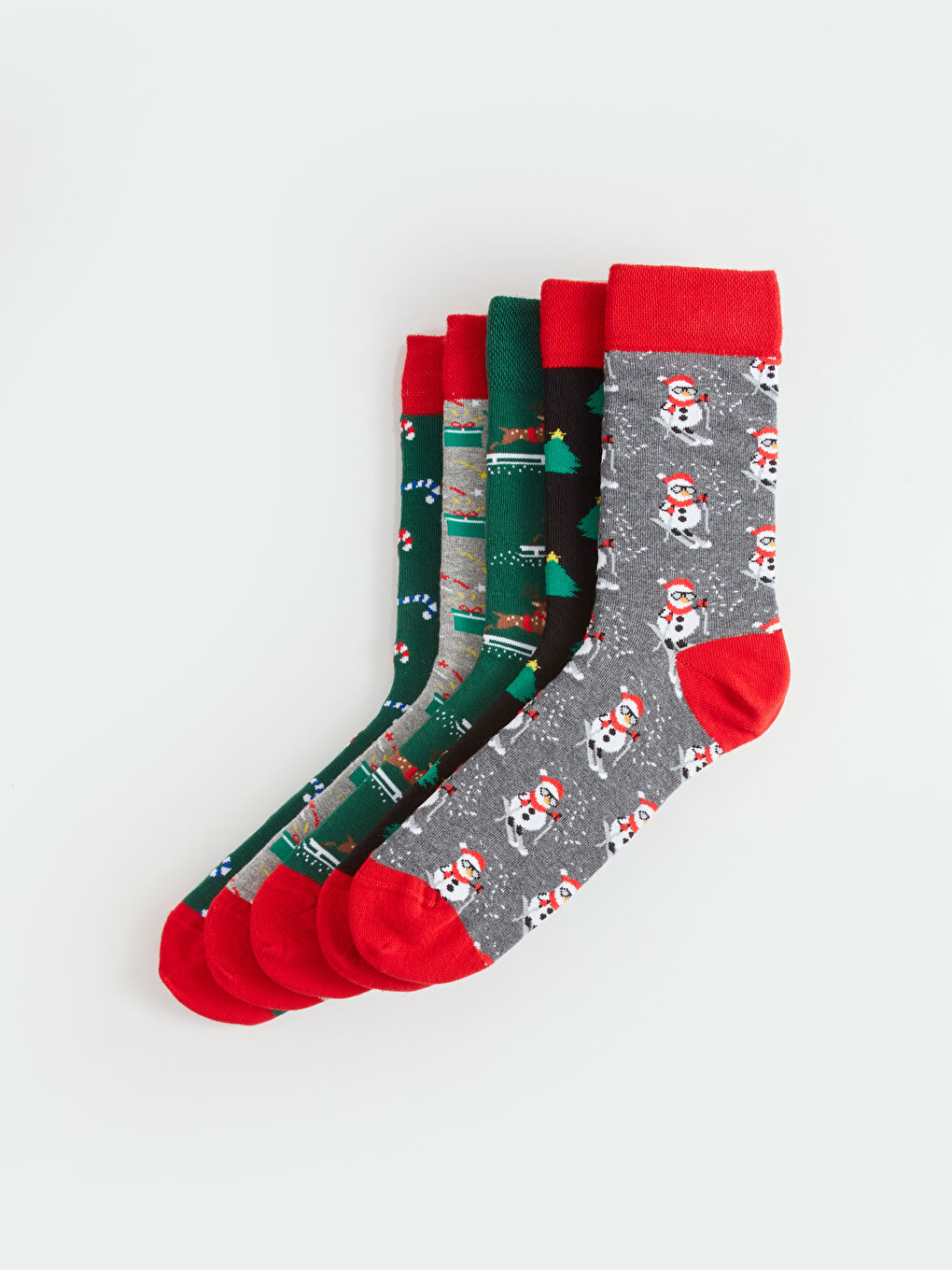 New Year Themed Men's Crew Socks 5 Pack-1