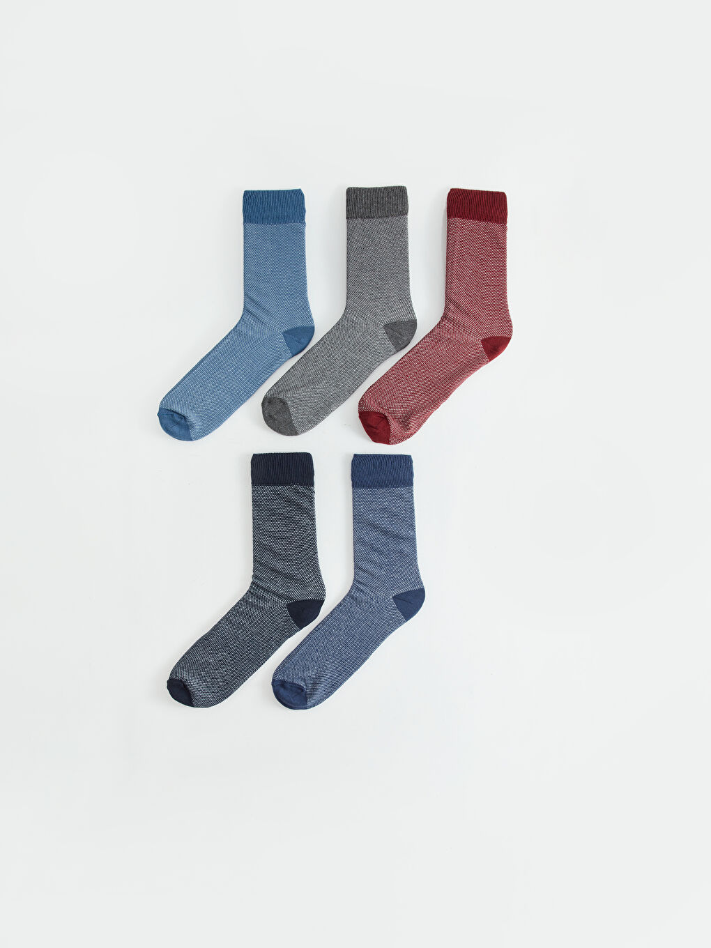 جوارب الكاحل المنقوشة للرجال - عبوة ٥ قطع