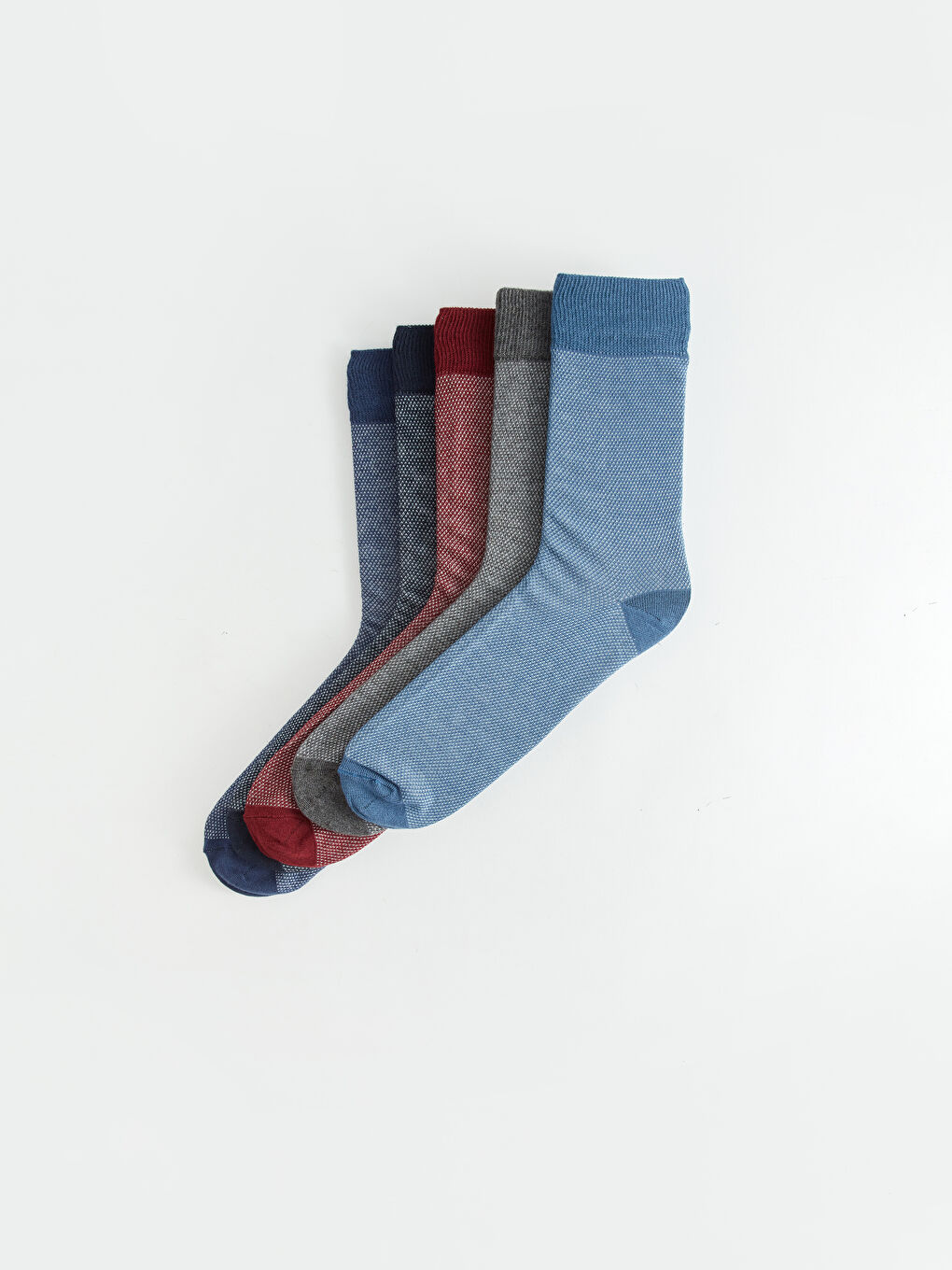 جوارب الكاحل المنقوشة للرجال - عبوة ٥ قطع-1