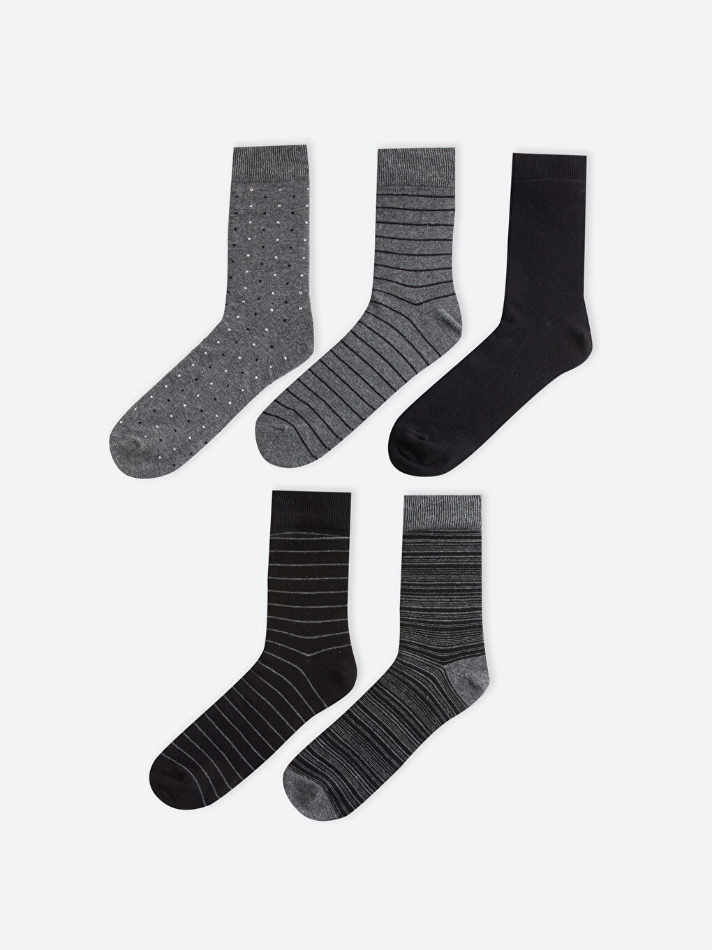 Striped Men's Ankle Socks 5 Pack