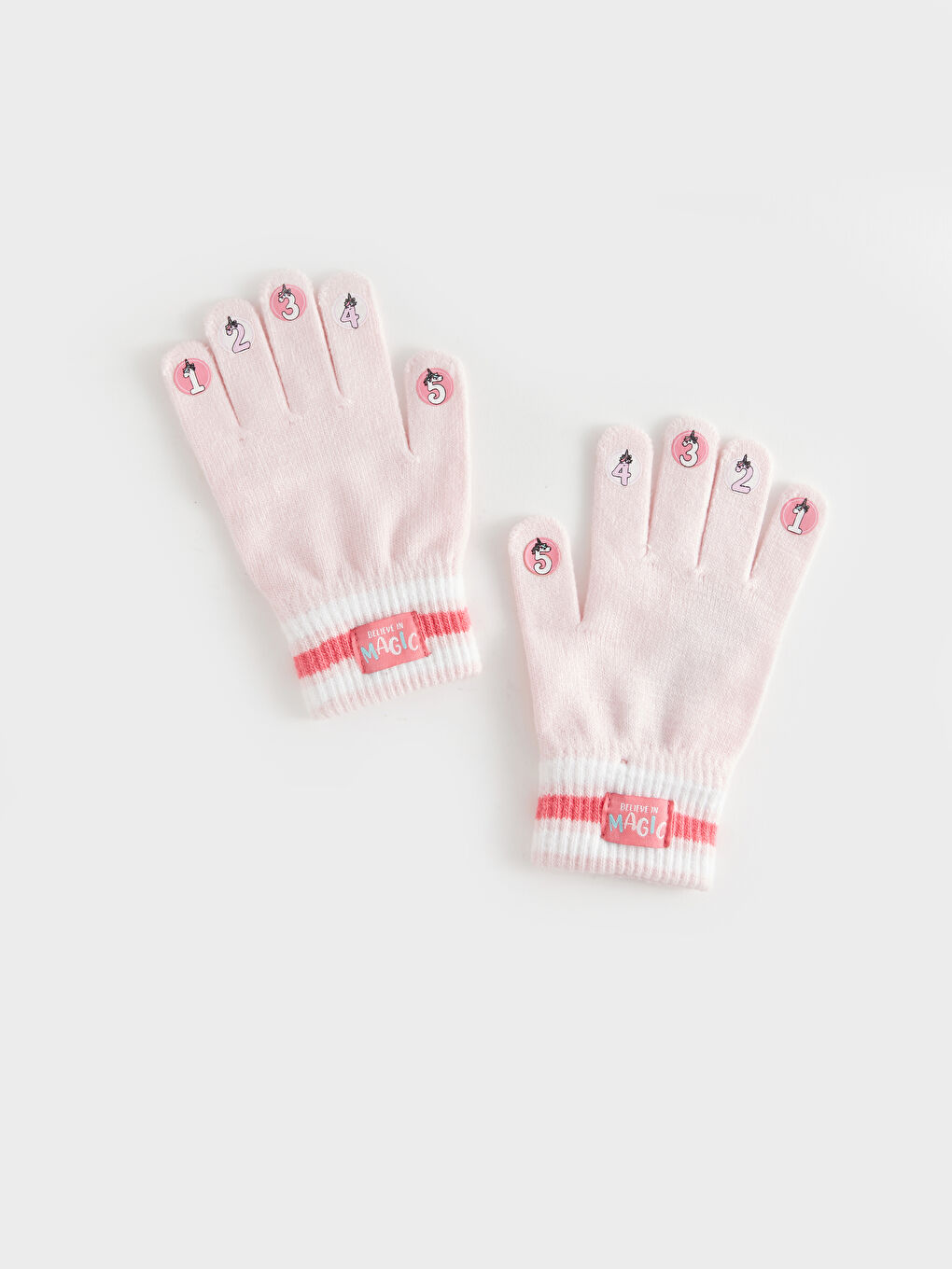 LCW ACCESSORIES Отпечатани трикотажни ръкавици за момичета -W3EQ52Z4-JH3