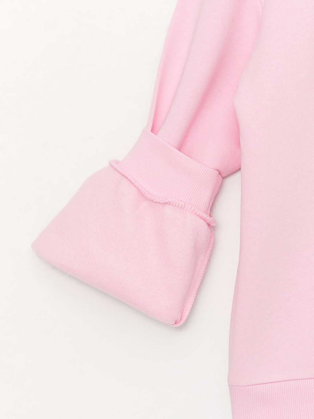 Pembe Bisiklet Yaka Barbie Baskılı Uzun Kollu Kız Çocuk Sweatshirt-1