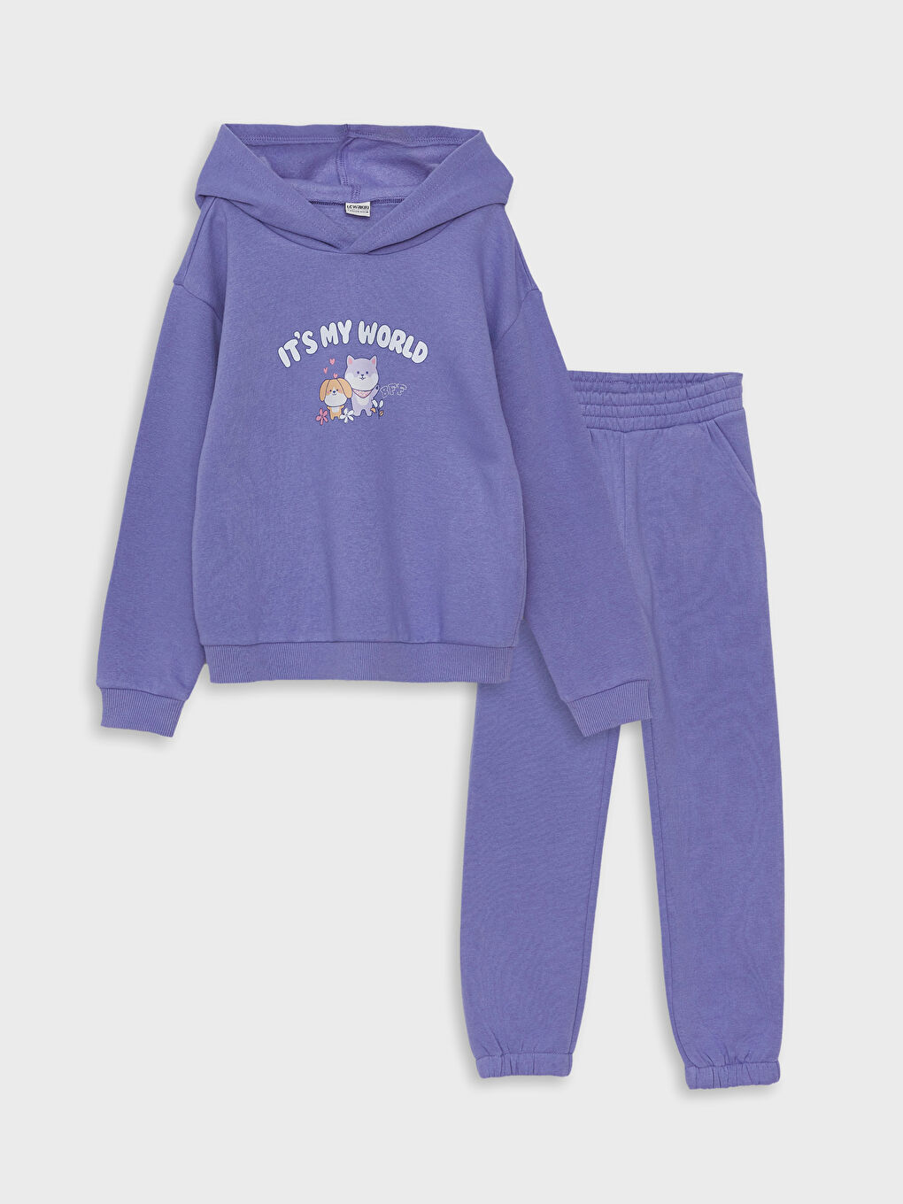 LCW Kids سێتی جل و بەرگی تراکسوت کڵاودار بۆ کچان -W3ER00Z4-VC6